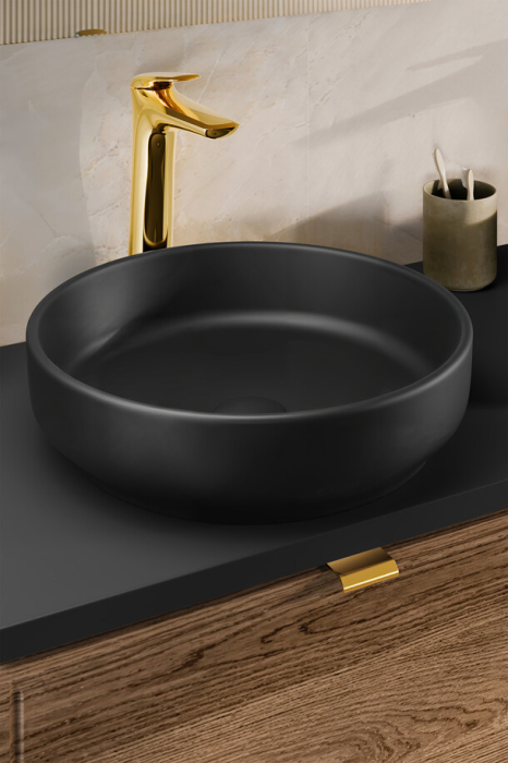 Set Mobilier Dorothy Ristretto 120 cm, cu Blat și Lavoar pe Blat River, Ristretto Stejar - COMAD [13]