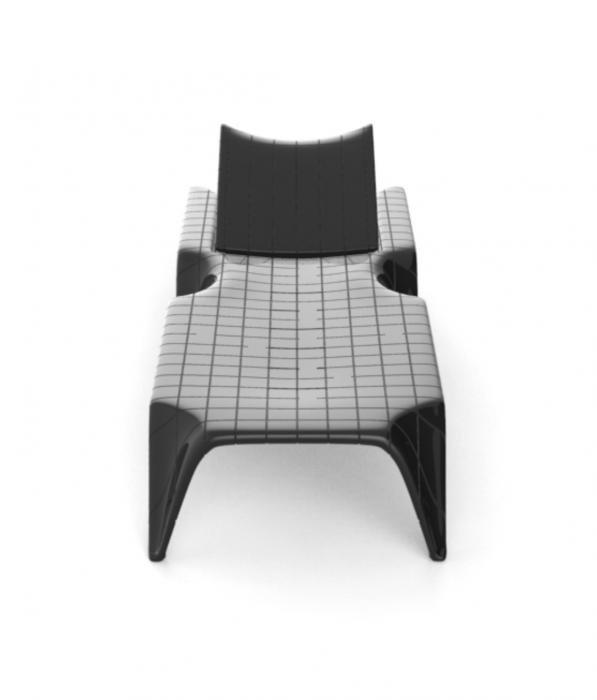 Sezlong gradina/piscina F3 210 cm cu spatar rabatabil, design modern diverse culori, 60005 - Vondom [5]