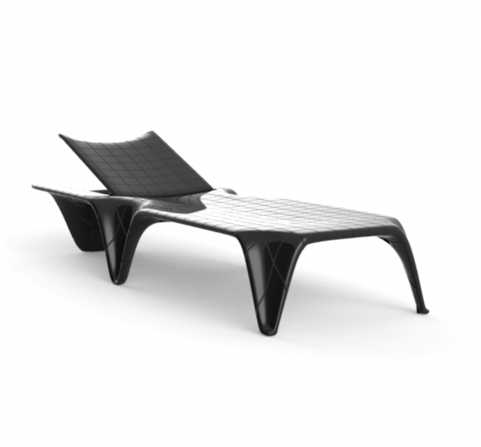 Sezlong gradina/piscina F3 210 cm cu spatar rabatabil, design modern diverse culori, 60005 - Vondom [6]
