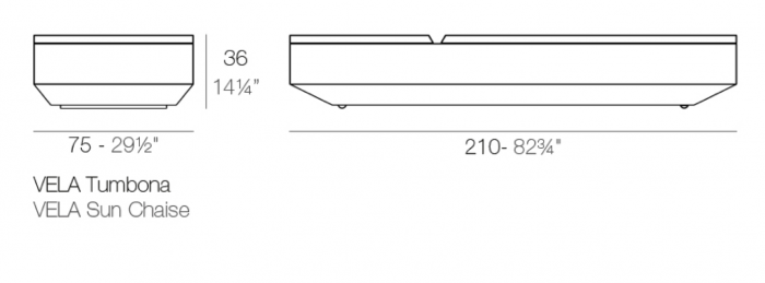 Sezlong premium piscina Vela 210 cm cu perna si spatar ajustabil, iluminare LED, 54034Y - Vondom [2]
