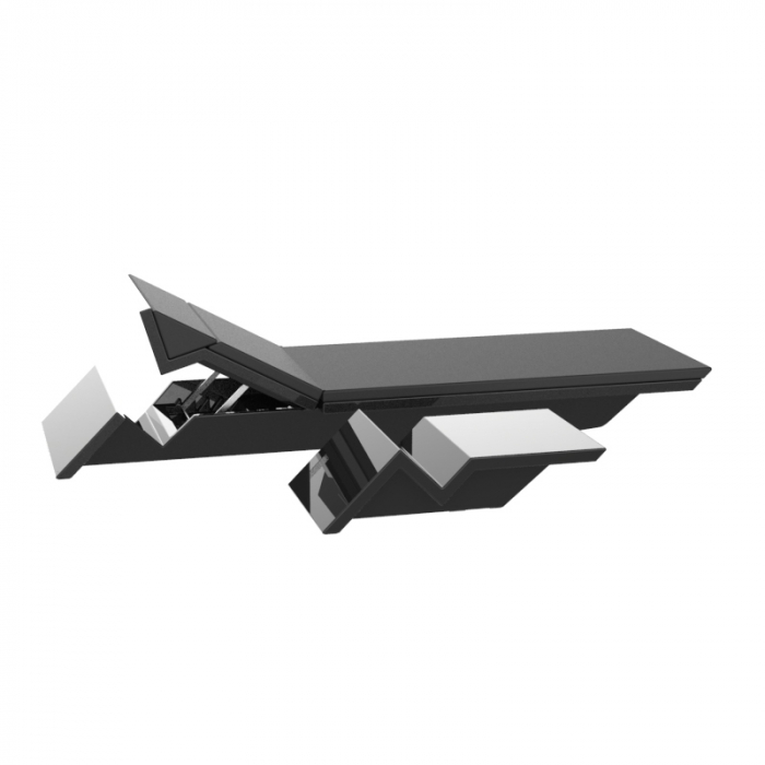 Sezlong premium tapitat Rest 226 cm cu spatar rabatabil si roti, iluminare LED, 53008 - Vondom [2]