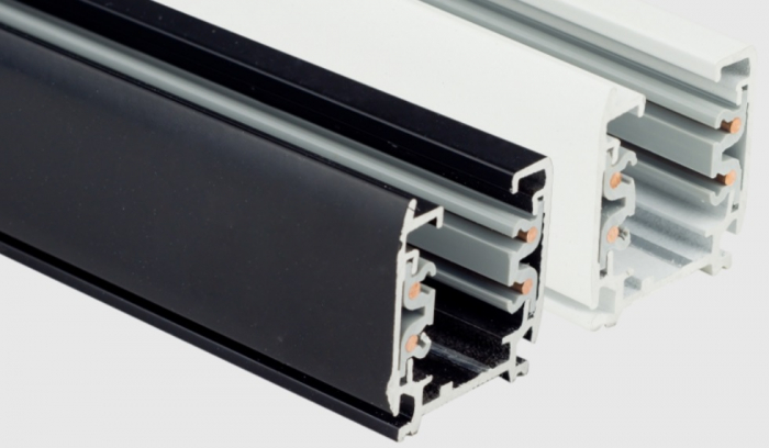 Sina aplicata neagra/alba 100 cm Track pentru spot din metal, MHT1-100-BK - Maxlight [3]
