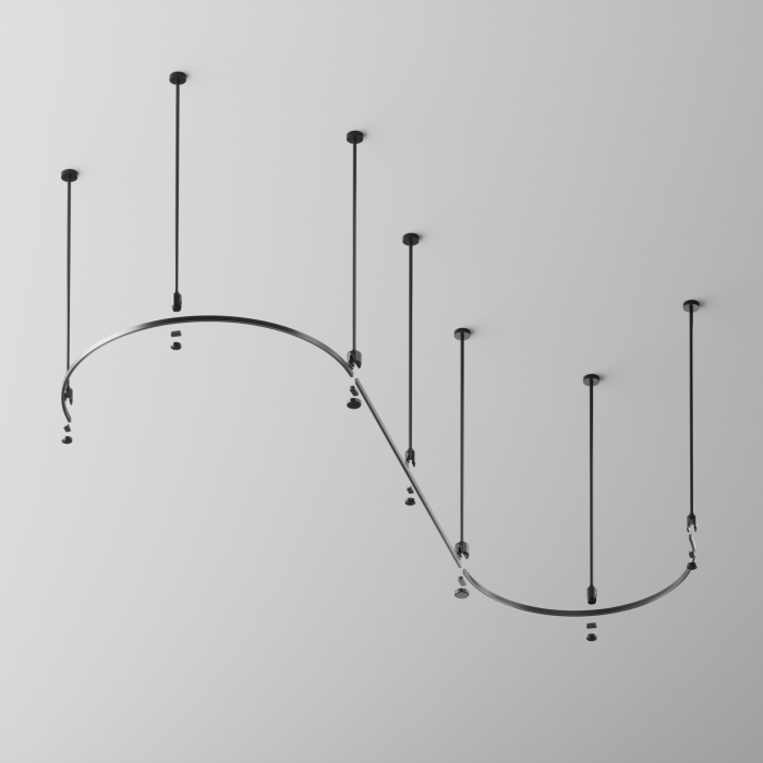 Șină cu montaj pe suprafață/suspendat Sisteme de șine Flarity Negru Aluminiu -W MAYTONI TRX154-SR-D800-B [5]
