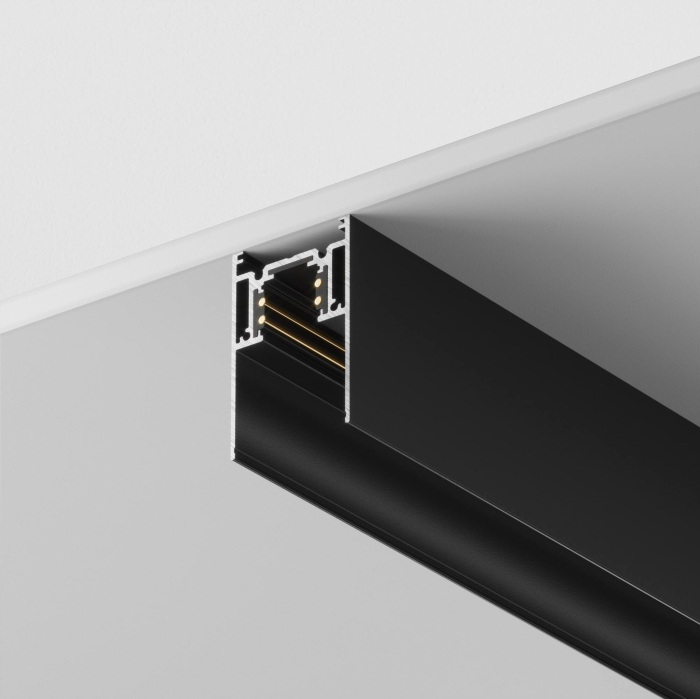 Șină cu montaj pe suprafață/suspendat Sisteme de șine S35, Aluminiu Negru, Maytoni TRX004-212B [3]