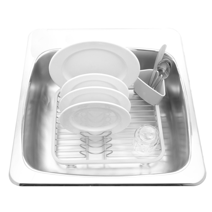 Sită de Scurs Vase Sinkin 28x35x14 cm, Metal și Plastic Alb Nichel - Umbra [3]