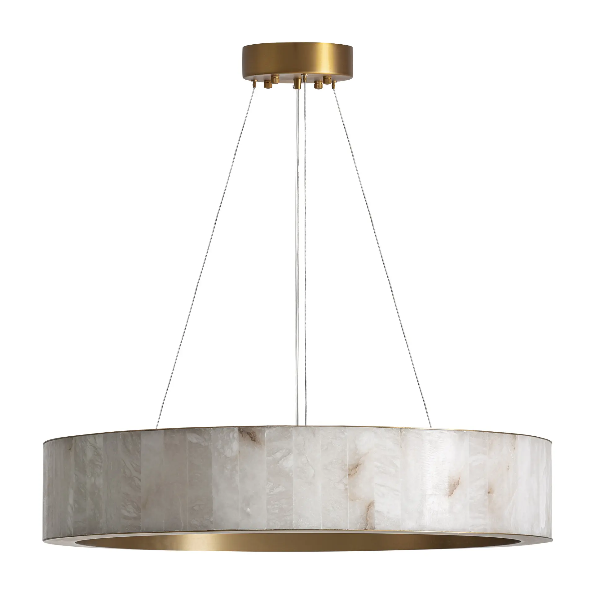 Sora Lampa de Tavan din Alabastru și Fier Auriu, 80x80x15cm, VicalHome 38140 VicalHome 38140 [2]