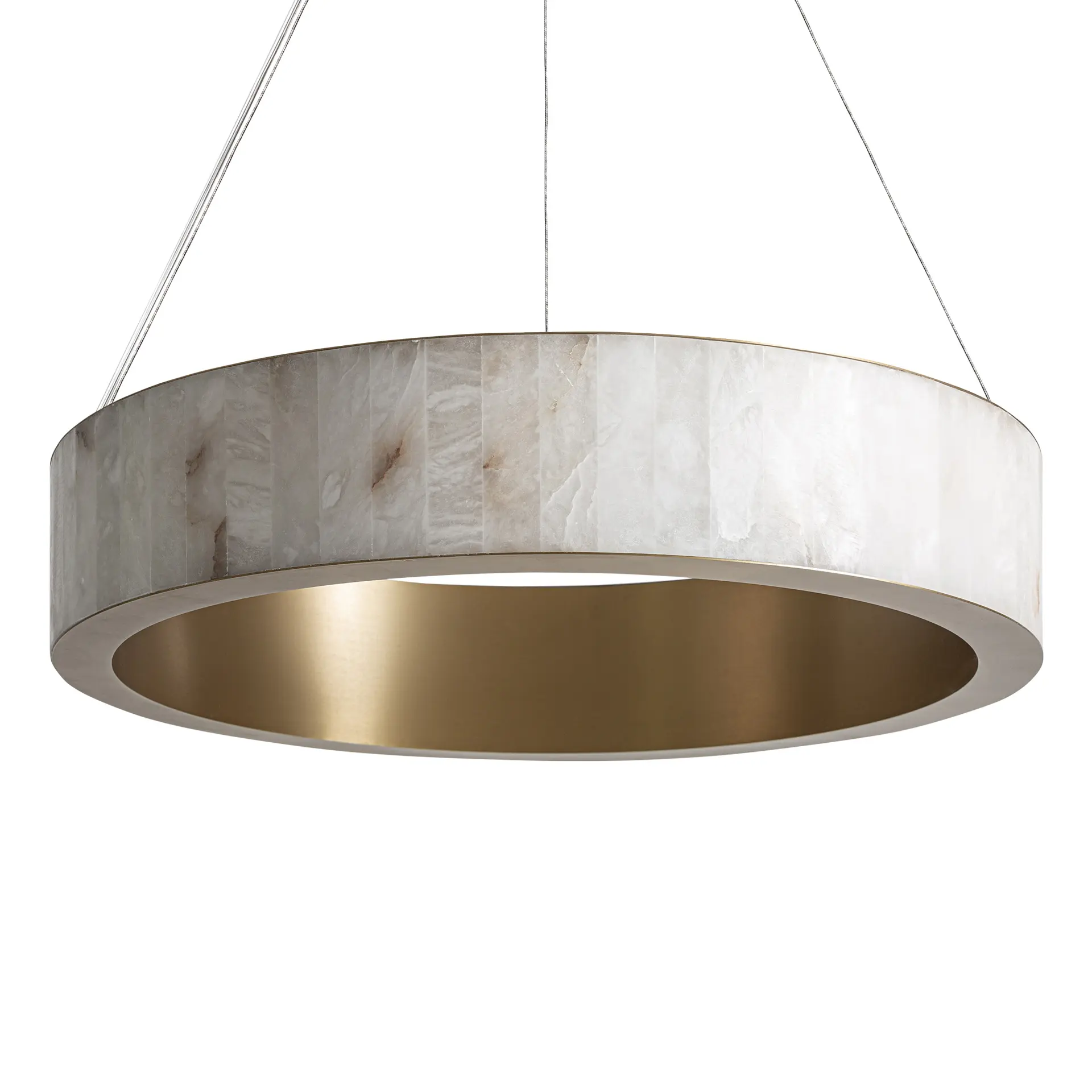 Sora Lampa de Tavan din Alabastru și Fier Auriu, 80x80x15cm, VicalHome 38140 VicalHome 38140 [3]