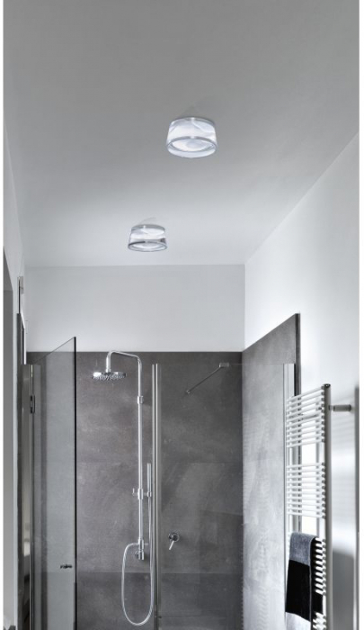 Spot baie LED 7W tip incastrat Sipho 9x6 cm, abajur acril si detalii din aluminiu, IP44, AZ 2772 - Azzardo [4]