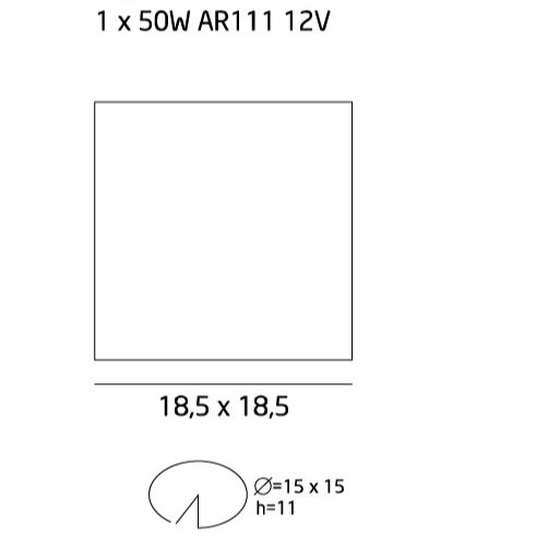 Spot ajustabil alb patrat Erian 18,5x18,5x11,5 cm din metal, H0059 - Maxlight [2]