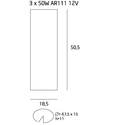 Spot ajustabil alb triplu Erian III 50,5x18,5x11 cm din metal, H0061 - Maxlight [3]