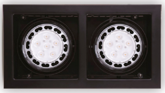 Spot ajustabil negru dublu Erian II 34,5x18,5x11,5 cm din metal, H0049 - Maxlight [2]