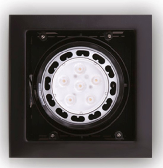 Spot ajustabil negru patrat Erian 18,5x18,5x11,5 cm din metal, H0048 - Maxlight [2]