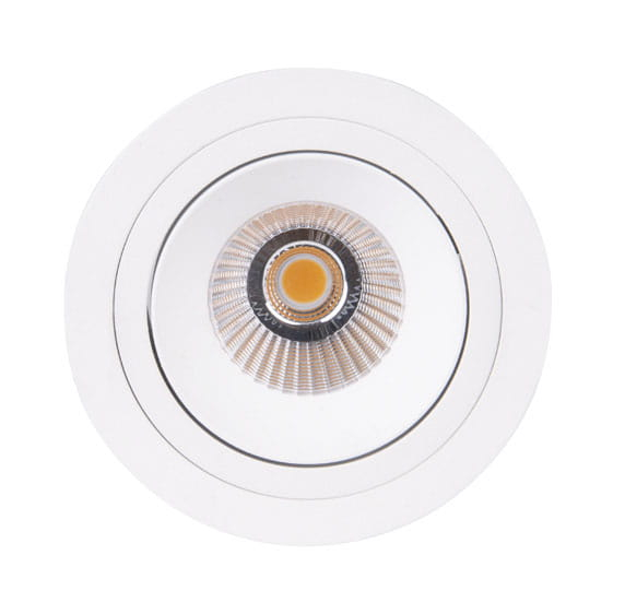 Spot alb rotund iluminare LED Lens Ø 9,5 cm metal/acril, H0109 - Maxlight [2]