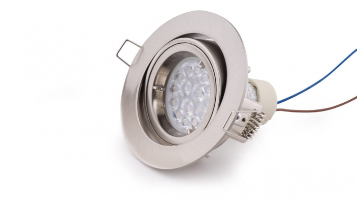 Spot argintiu din metal Send Ø 9,5 cm, H0037 - Maxlight [2]