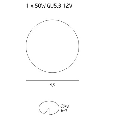 Spot crom din metal Send Ø 9,5 cm, H0038 - Maxlight [3]