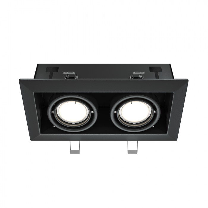 Spot Metal DL008-2-02-B, incastrat, 2xGU10, negru, IP20, Maytoni [2]