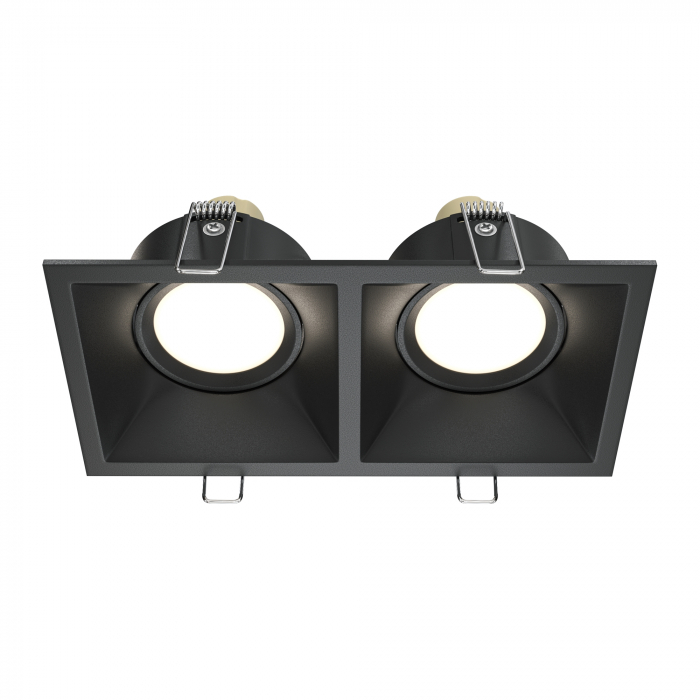 Spot Dot DL029-2-02B, incastrat, 2xGU10, negru, IP20, Maytoni [1]
