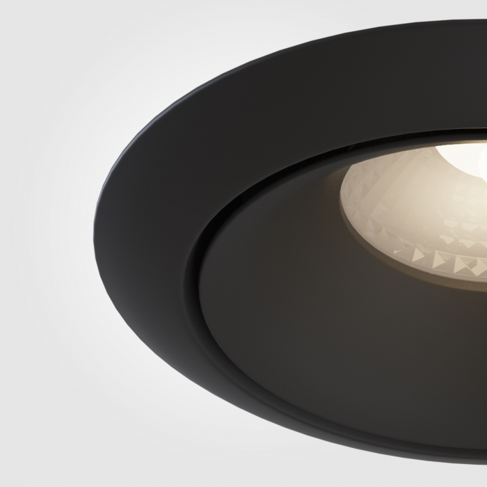 Spot LED 12W Incastrat, Maytoni, 950lm, Lumina Calda (3000K), Negru [2]