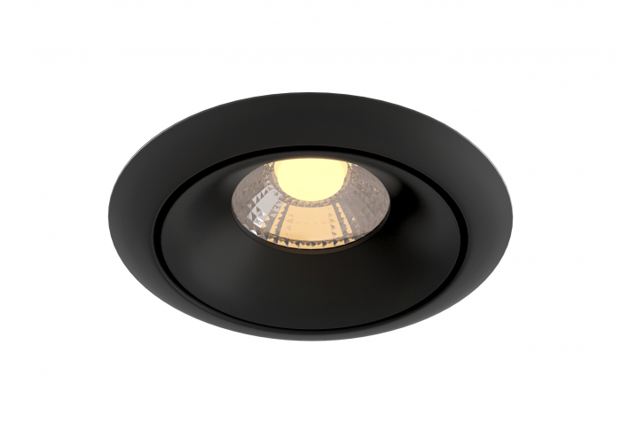 Spot LED 8W Incastrat, Maytoni, 650lm, Lumina Calda (3000K), Negru [1]