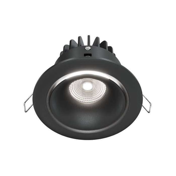 Spot LED 12W Incastrat, Maytoni, 830lm, Lumina Neutra (4000K), Negru [1]