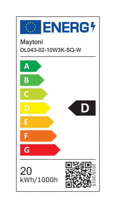 Spot LED 20W Incastrat, Maytoni, 1000lm, Lumina Calda (3000K), Alb [3]