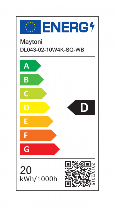 Spot LED 20W Incastrat, Maytoni, 1100lm, Lumina Neutra (4000K), Alb+Negru [3]