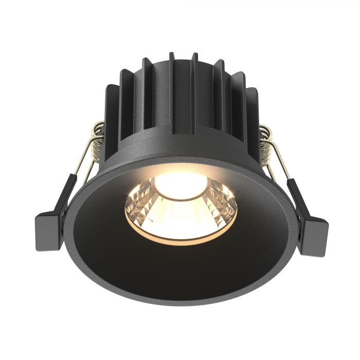 Spot LED 12W Incastrat, Maytoni, 910lm, Lumina Calda (3000K), Negru [1]