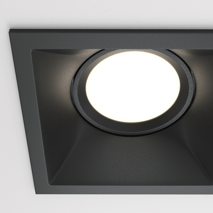 Spot Dot DL029-2-02B, incastrat, 2xGU10, negru, IP20, Maytoni [2]