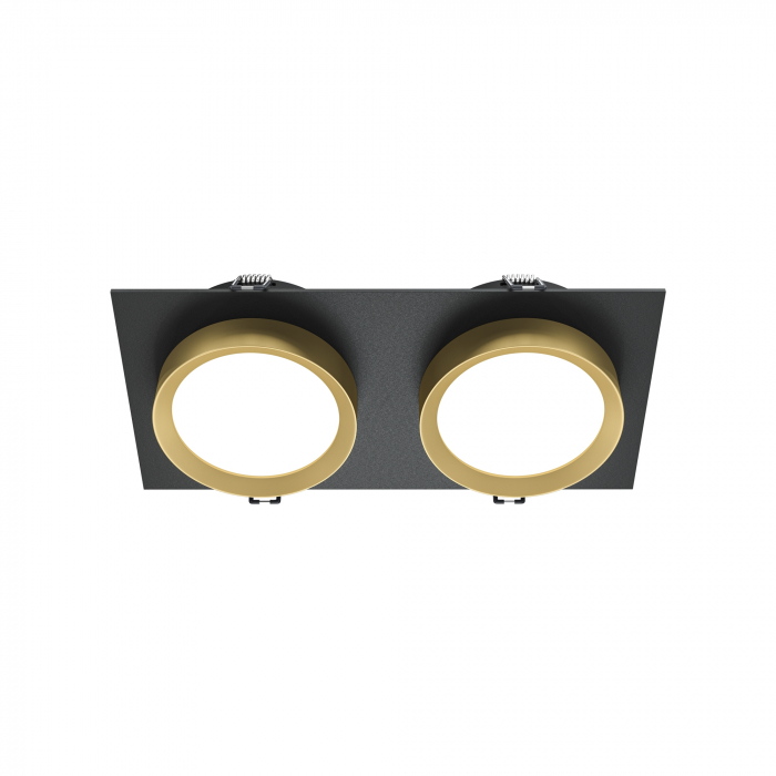 Spot Hoop DL086-02-GX53-SQ-BG, 2xGX53, negru+auriu, IP20, Maytoni [1]
