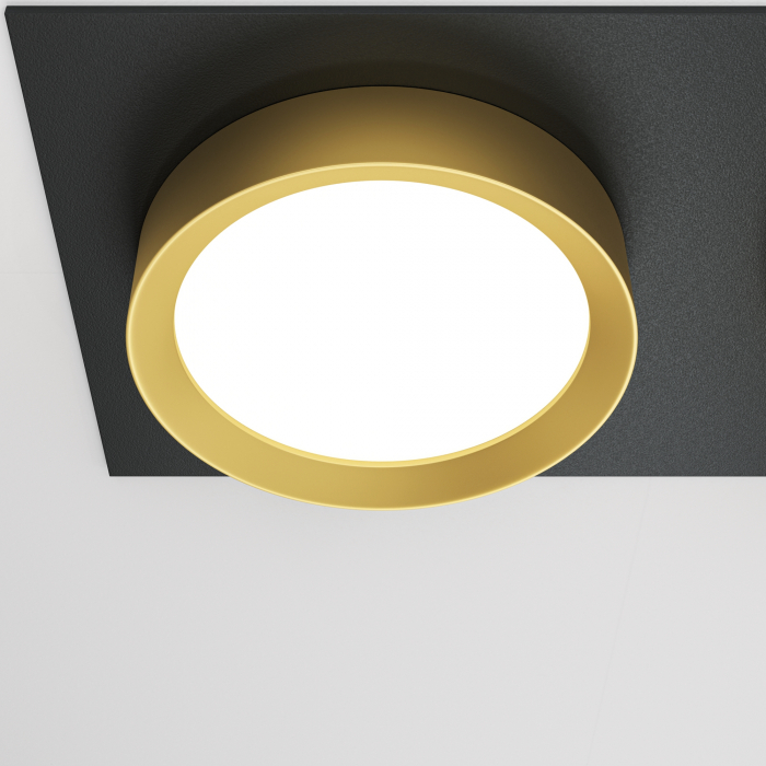 Spot Hoop DL086-02-GX53-SQ-BG, 2xGX53, negru+auriu, IP20, Maytoni [2]