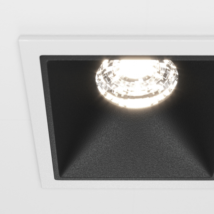 Spot LED 10W Incastrat, Maytoni, 500lm, Lumina Calda (4000K), Alb+Negru [2]