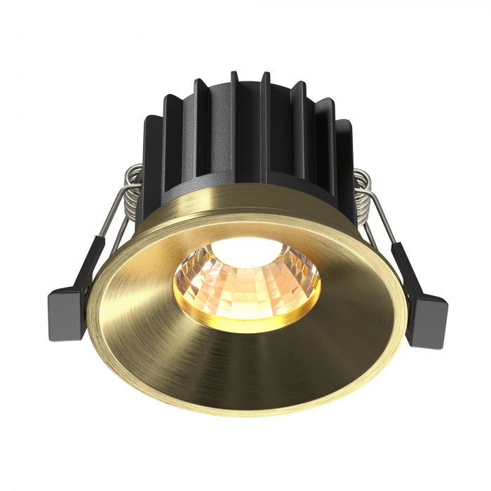 Spot LED 12W Incastrat, Maytoni, 930lm, Lumina Calda (3000K), Arama+Negru [1]