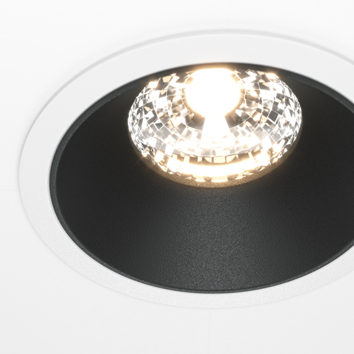 Spot LED 15W Incastrat, Dimabil, Maytoni, 1050lm, Lumina Calda (3000K), Alb+Negru [2]
