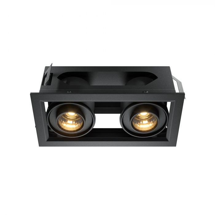 Spot LED 20W Incastrat, Maytoni, 1300lm, Lumina Calda (3000K), Negru [1]