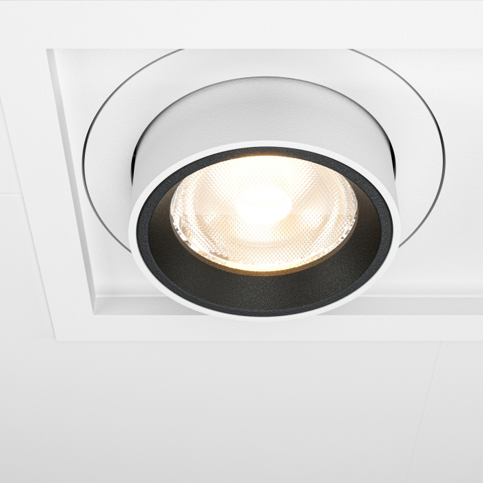 Spot LED 20W Incastrat, Maytoni, 1450lm, Lumina Calda (3000K), Alb [2]