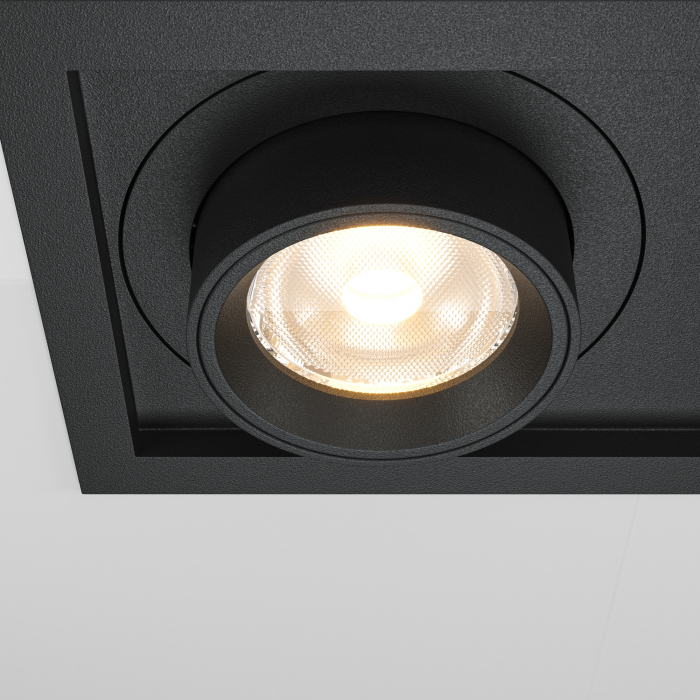 Spot LED 20W Incastrat, Maytoni, 1450lm, Lumina Calda (3000K), Negru [2]