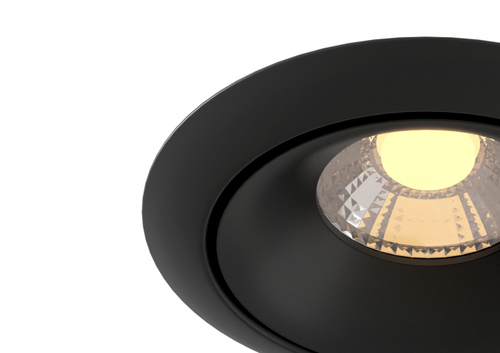 Spot LED 8W Incastrat, Maytoni, 650lm, Lumina Calda (3000K), Negru [2]