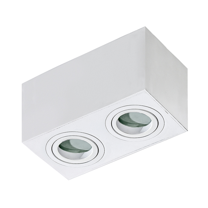 Spot lumina aplicat cu 2 becuri aplicat pentru baie Halli 18cm, metal alb/negru, IP44, AZ 2823 - Azzardo [1]