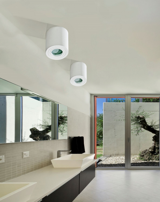 Spot lumina aplicat pentru baie Boga Ø9 cm crom/alb, design modern, AZ 2690 - Azzardo [4]