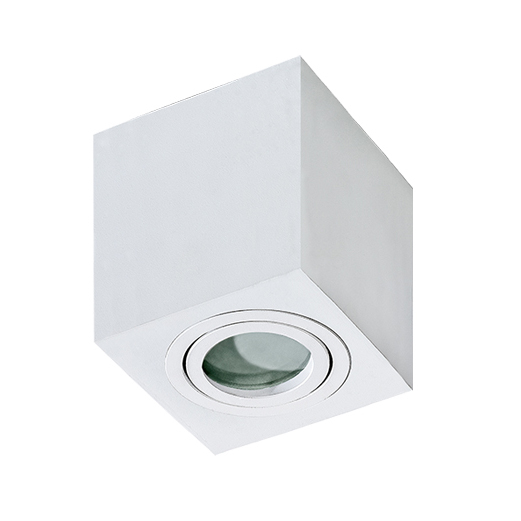 Spot lumina patrat aplicat pentru baie Halli 9x9 cm, metal alb/negru, IP44, AZ 2822 - Azzardo [1]