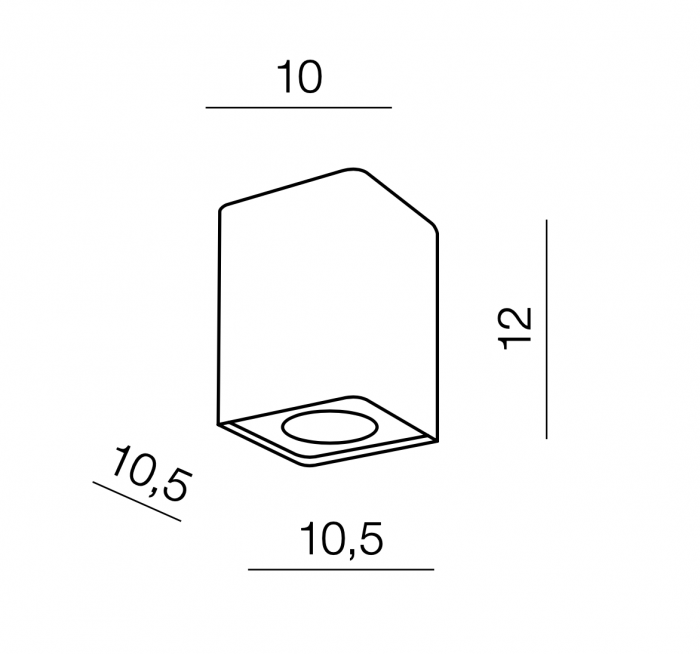 Spot lumina patrat aplicat tavan Omar 10,5x12 cm, metal diverse culori, design modern, AZ 0735 - Azzardo [5]