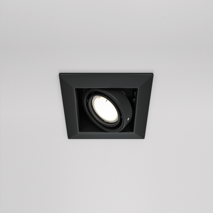 Spot Metal DL008-2-01-B, incastrat, 1xGU10, negru, IP20, Maytoni [1]