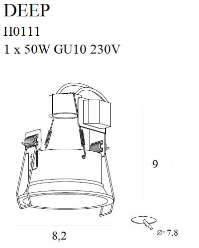 Spot negru rotund din metal Kedi Ø 8,2 cm, H0111 - Maxlight [3]