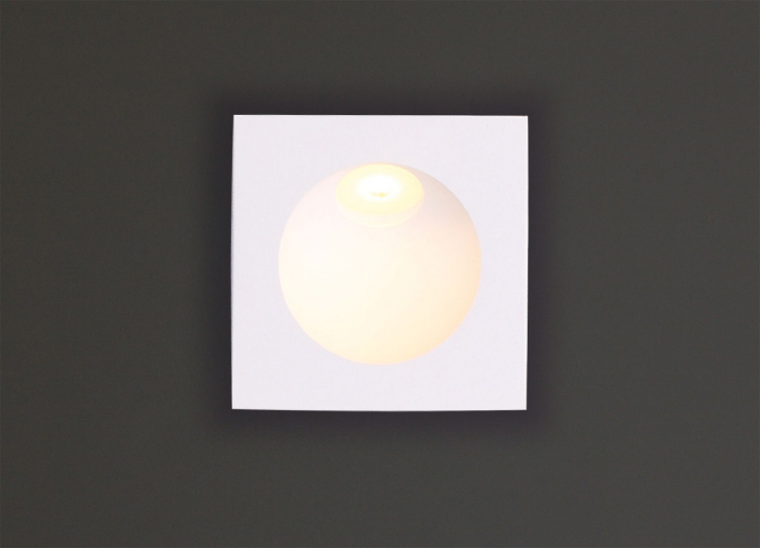 Spot patrat alb LED Rick 8x8 cm metal IP54, H0073 - Maxlight [2]