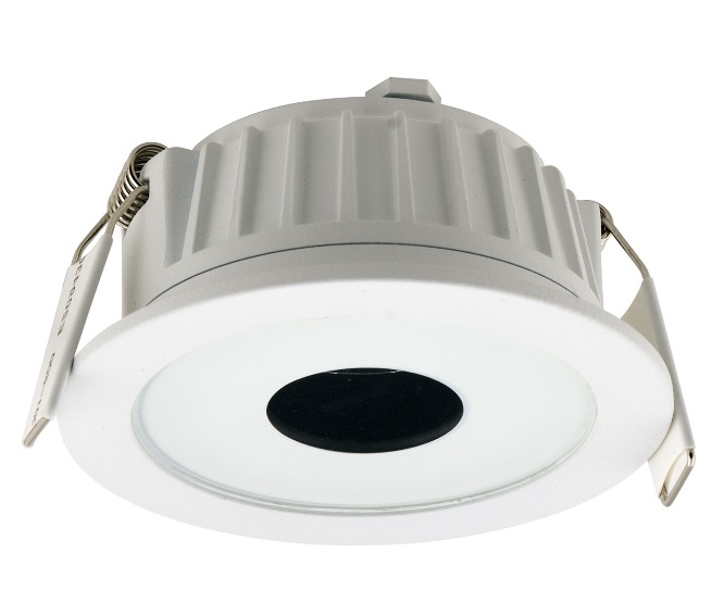 Spot rotund negru/alb iluminare LED Levon Ø 9,2 cm metal/sticla IP54, H0089 - Maxlight [3]