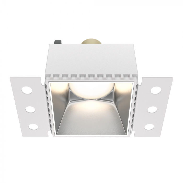 Spot Share DL051-01-GU10-SQ-WS, incastrat, alb+argintiu, IP20, Maytoni [1]