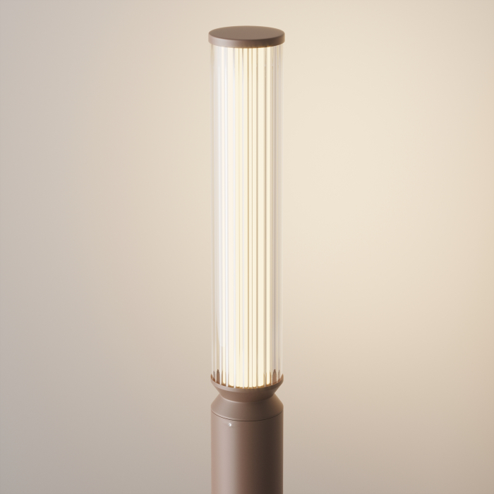 Stalp pentru exterior LED Lit O593FL-L12BR3K, 12W, 600lm, lumina calda, IP65, maro, Maytoni [2]