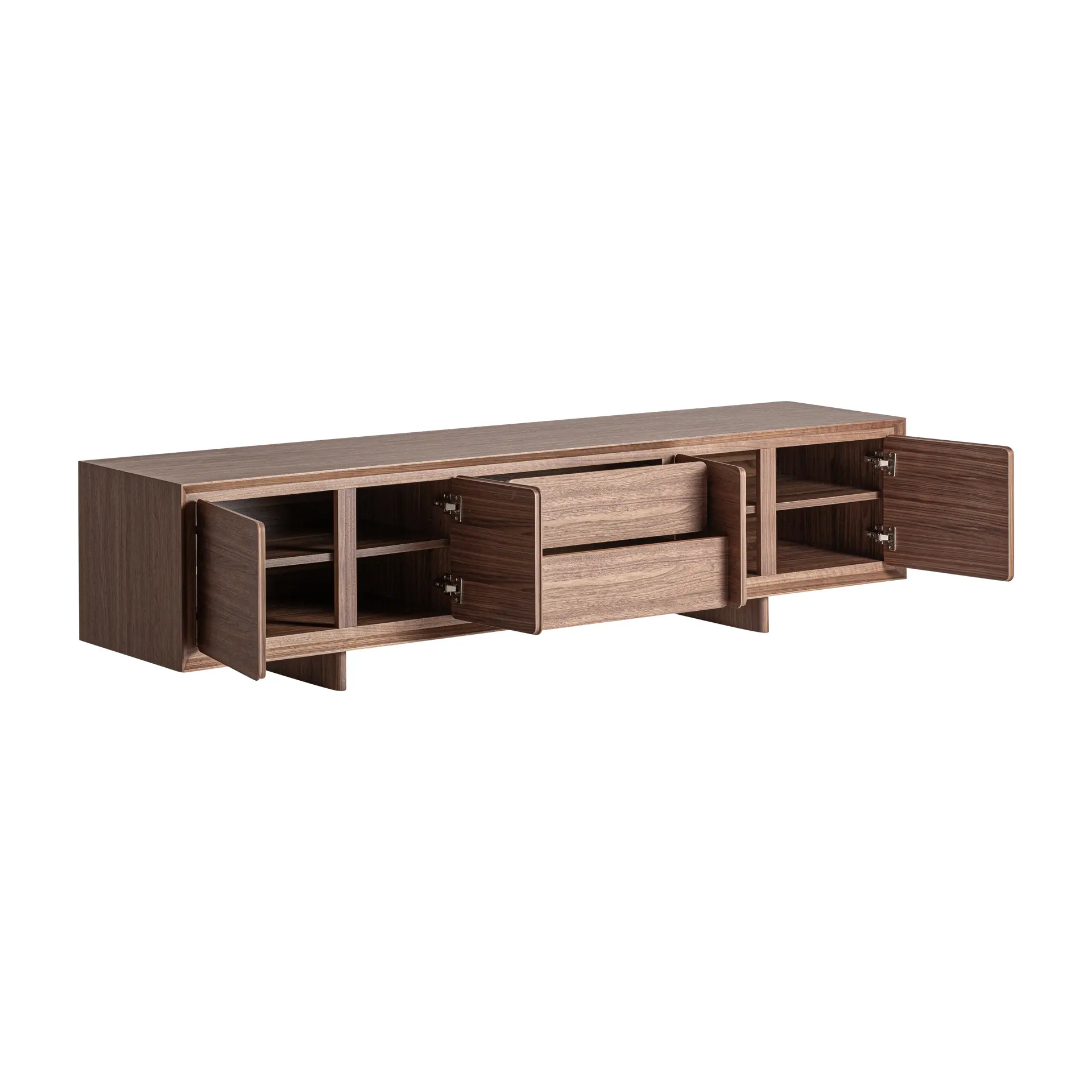 Stand Tv Sinaia 216x48x52 cm, Furnir de Ulm și Pal MDF Maro - VicalHome VicalHome 38200 [3]