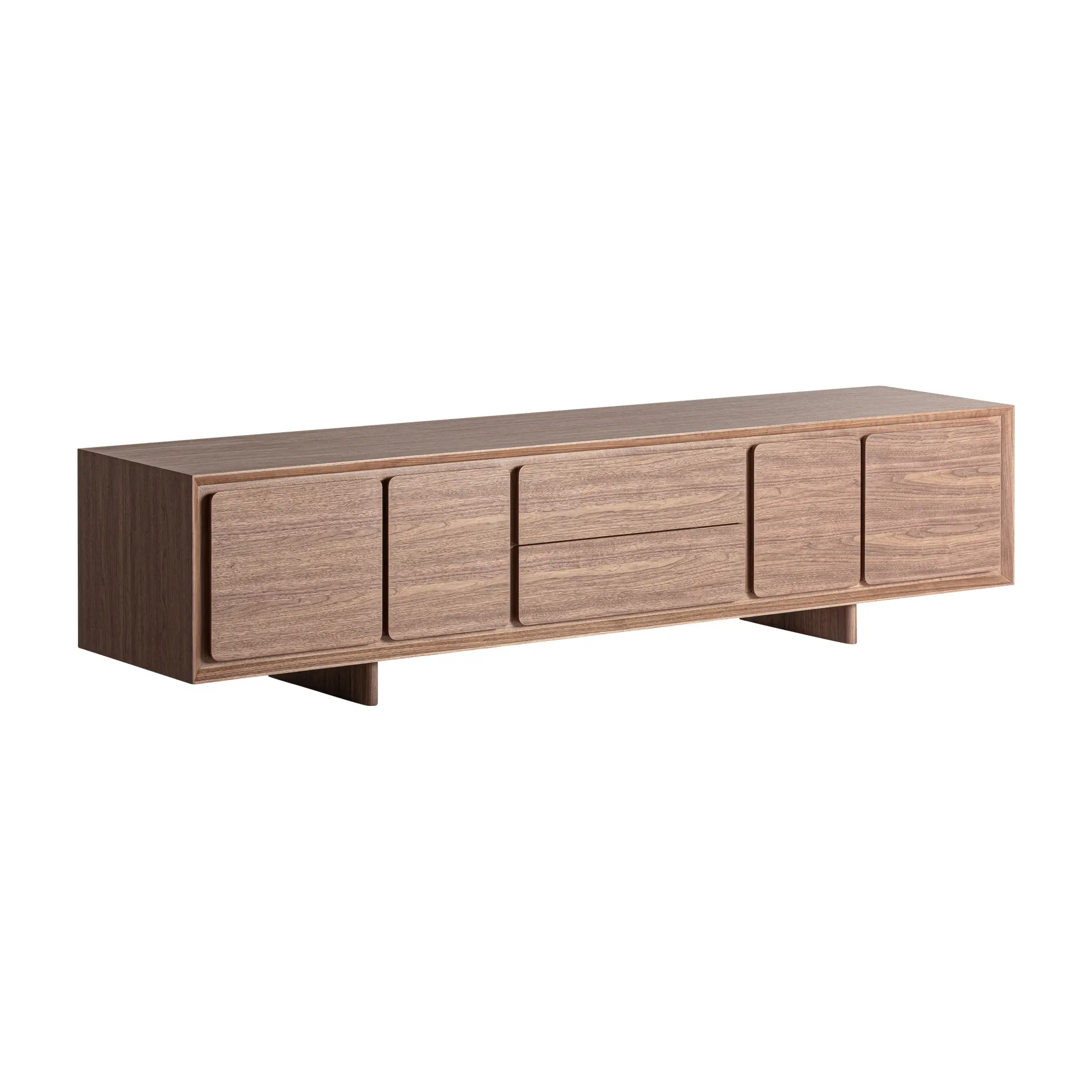 Stand Tv Sinaia 216x48x52 cm, Furnir de Ulm și Pal MDF Maro - VicalHome VicalHome 38200 [2]