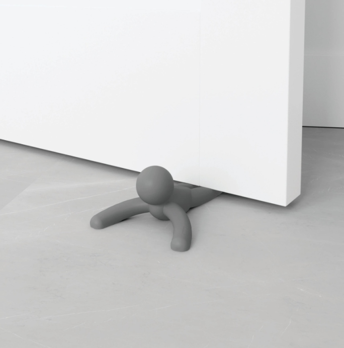 Stoper de Ușă Buddy Gri Închis din Guma Termoplastică Ciemno Szary, 15x6x11cm, Umbra 1013258-149 [5]
